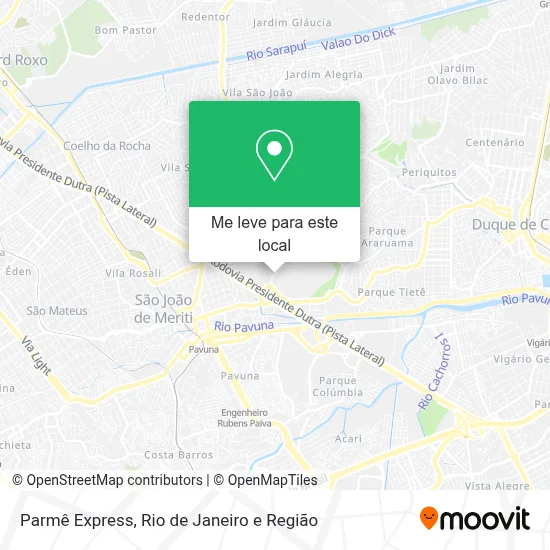 Parmê Express mapa
