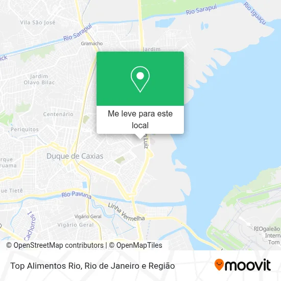 Top Alimentos Rio mapa