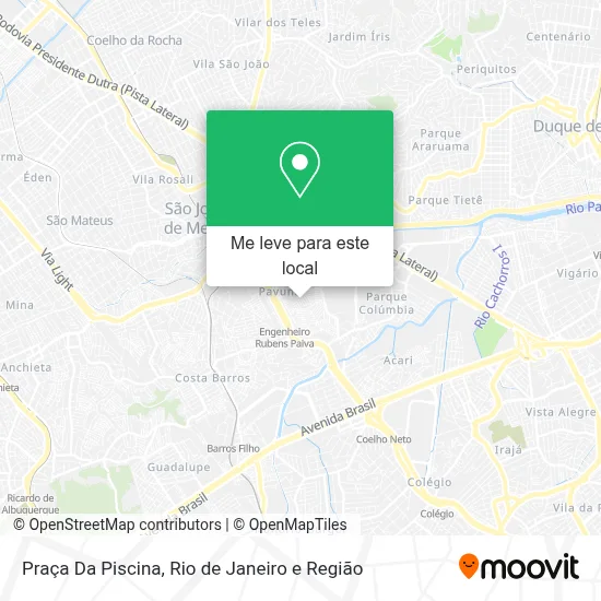 Praça Da Piscina mapa