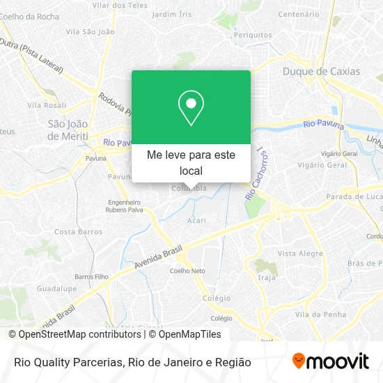 Rio Quality Parcerias mapa