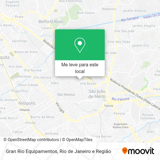 Gran Rio Equipamentos mapa