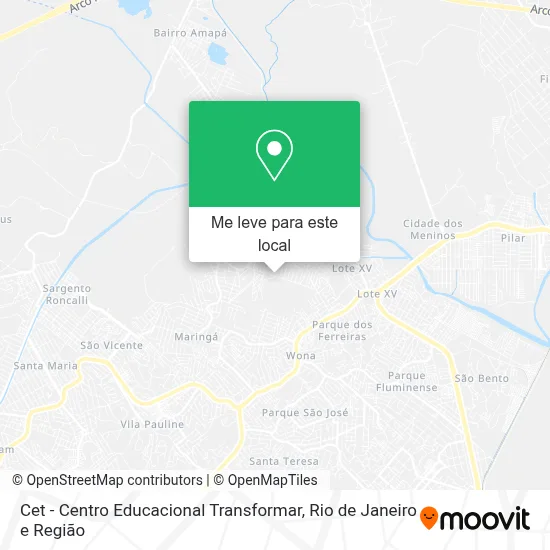 Cet - Centro Educacional Transformar mapa