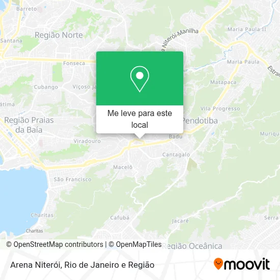 Arena Niterói mapa