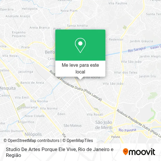 Studio De Artes Porque Ele Vive mapa