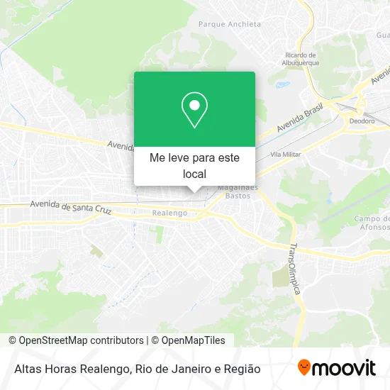 Altas Horas Realengo mapa