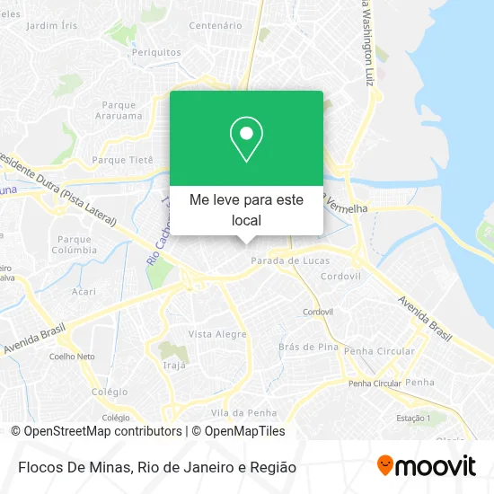 Flocos De Minas mapa
