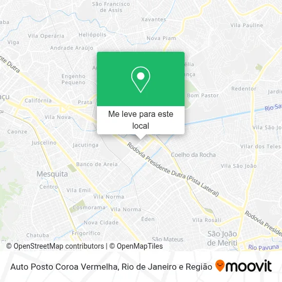 Auto Posto Coroa Vermelha mapa