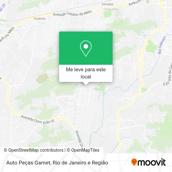 Auto Peças Gamet mapa