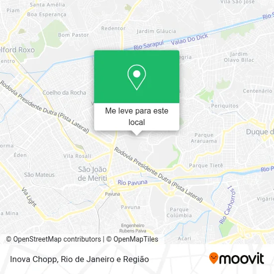 Inova Chopp mapa