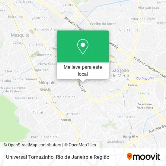 Universal Tomazinho mapa