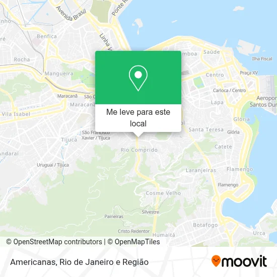 Americanas mapa
