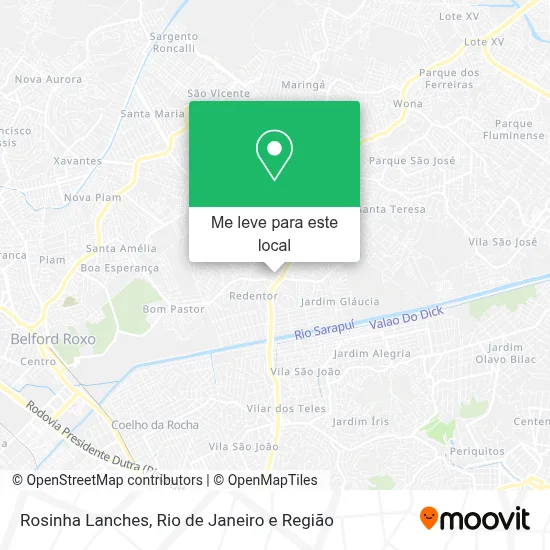 Rosinha Lanches mapa
