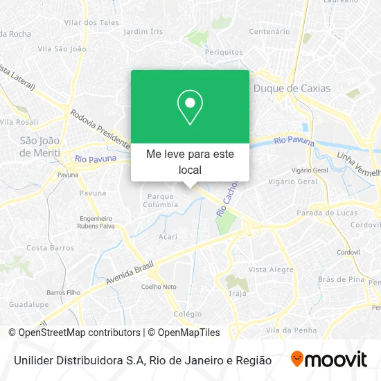 Unilider Distribuidora S.A mapa