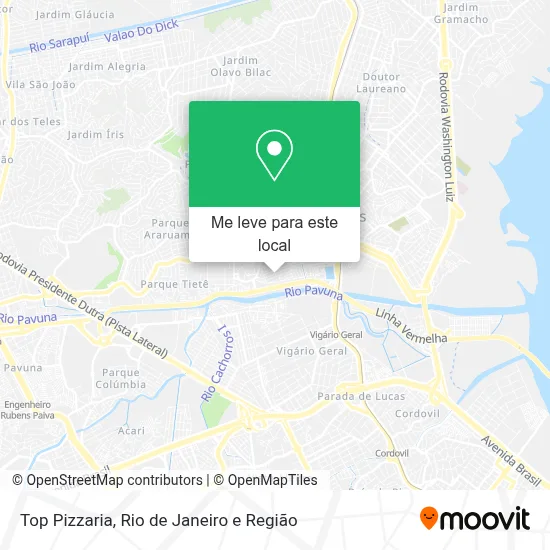 Top Pizzaria mapa