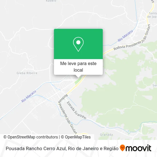 Pousada Rancho Cerro Azul mapa
