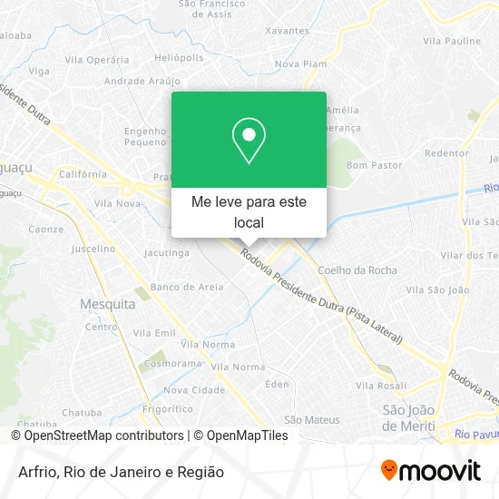 Arfrio mapa
