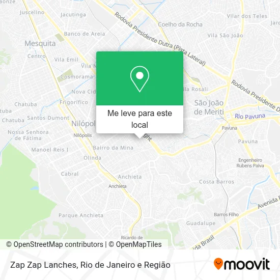 Zap Zap Lanches mapa