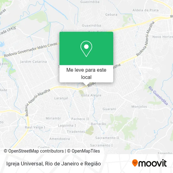 Igreja Universal mapa