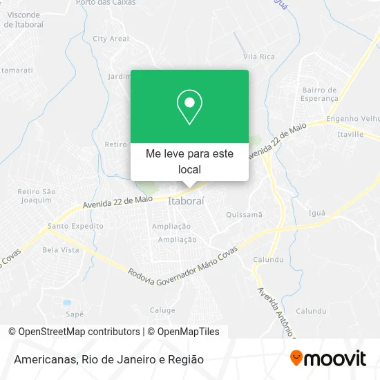 Americanas mapa