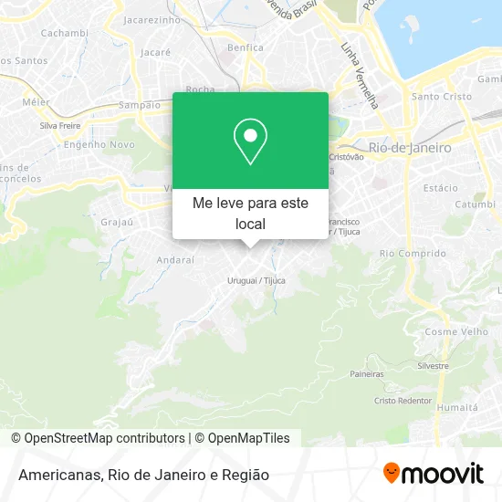 Americanas mapa