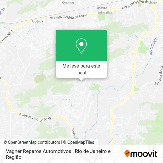 Vagner Reparos Automotivos. mapa