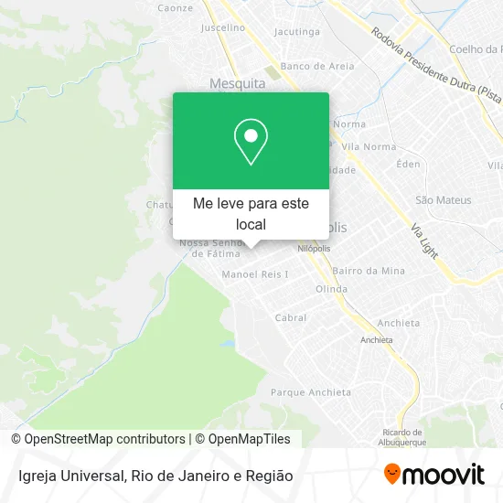 Igreja Universal mapa