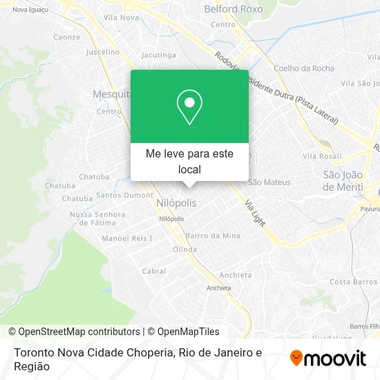 Toronto Nova Cidade Choperia mapa