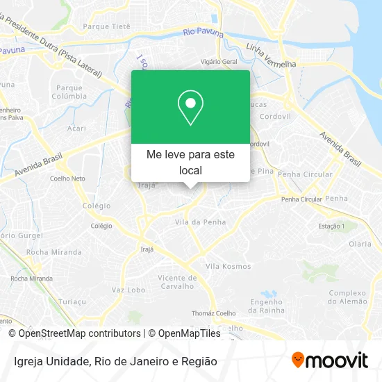 Igreja Unidade mapa