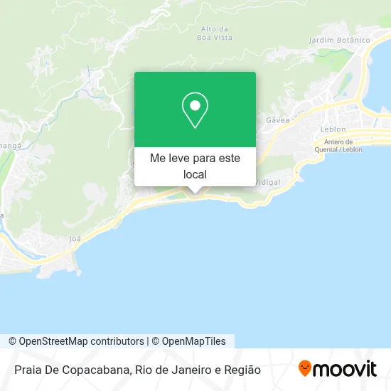 Praia De Copacabana mapa