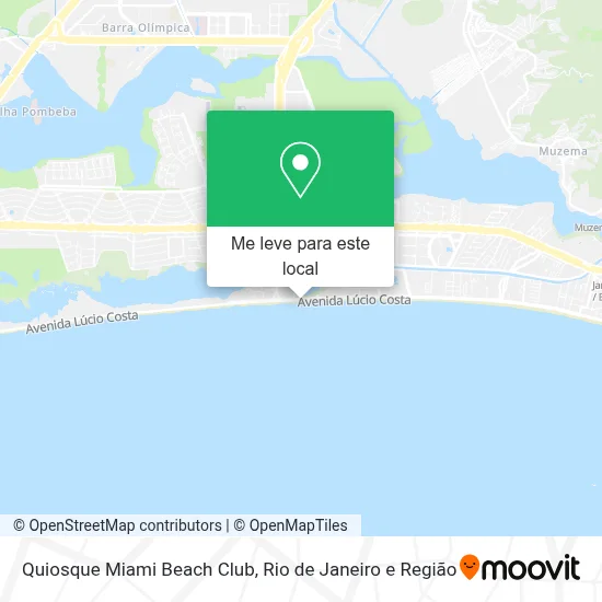 Quiosque Miami Beach Club mapa