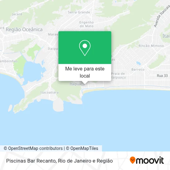 Piscinas Bar Recanto mapa