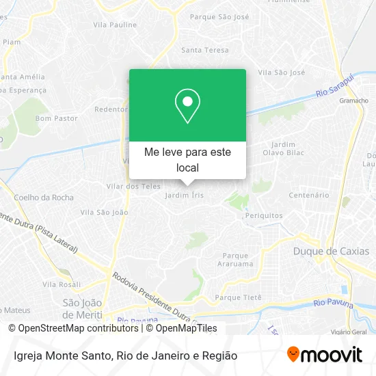 Igreja Monte Santo mapa