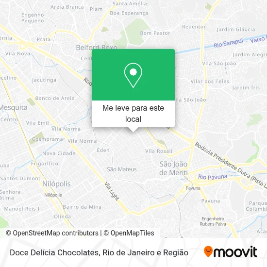Doce Delícia Chocolates mapa