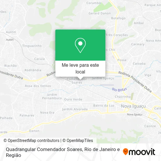 Quadrangular Comendador Soares mapa