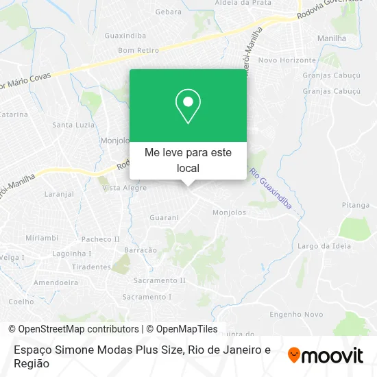 Espaço Simone Modas Plus Size mapa