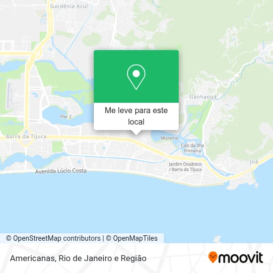 Americanas mapa