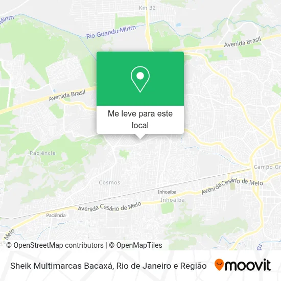 Sheik Multimarcas Bacaxá mapa