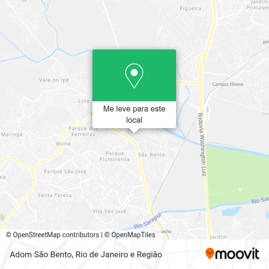Adom São Bento mapa