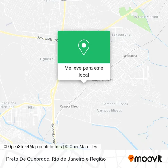 Preta De Quebrada mapa