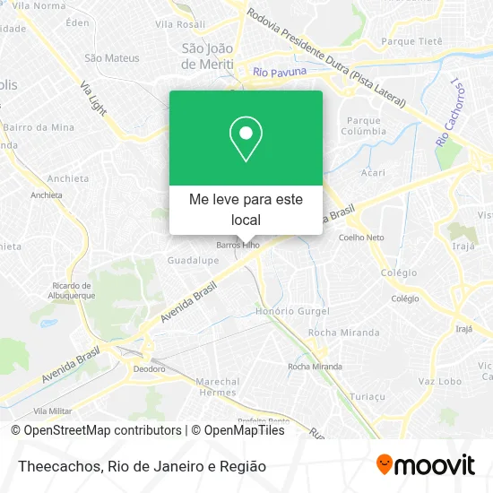 Theecachos mapa