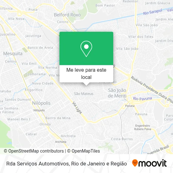 Rda Serviços Automotivos mapa