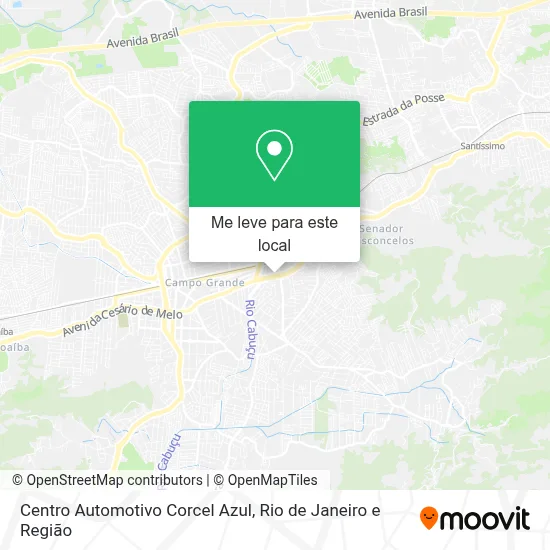 Centro Automotivo Corcel Azul mapa