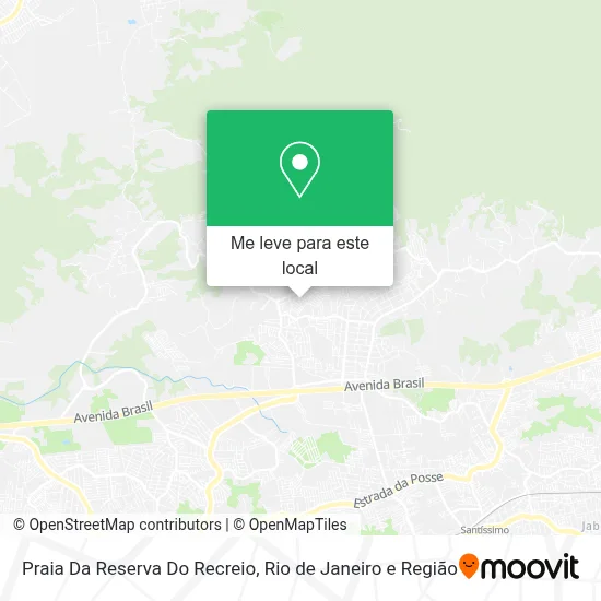 Praia Da Reserva Do Recreio mapa