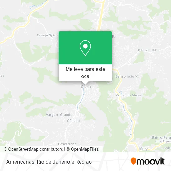 Americanas mapa