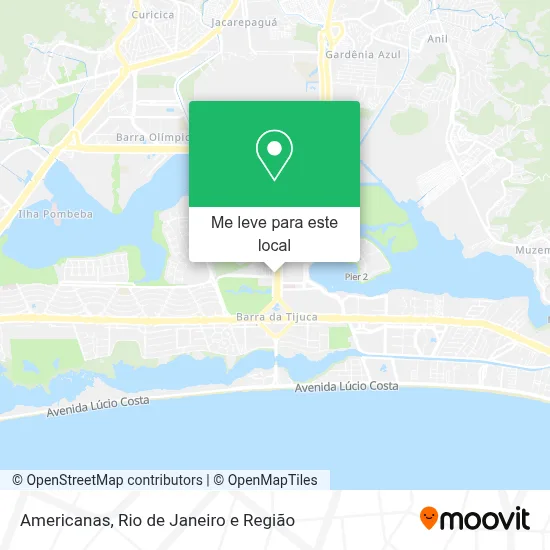 Americanas mapa