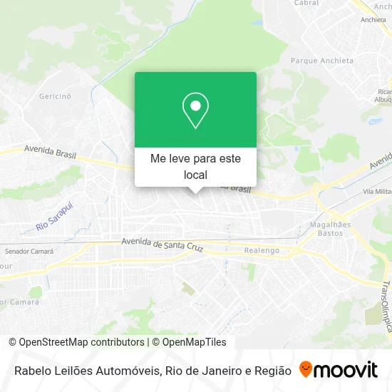 Rabelo Leilões Automóveis mapa
