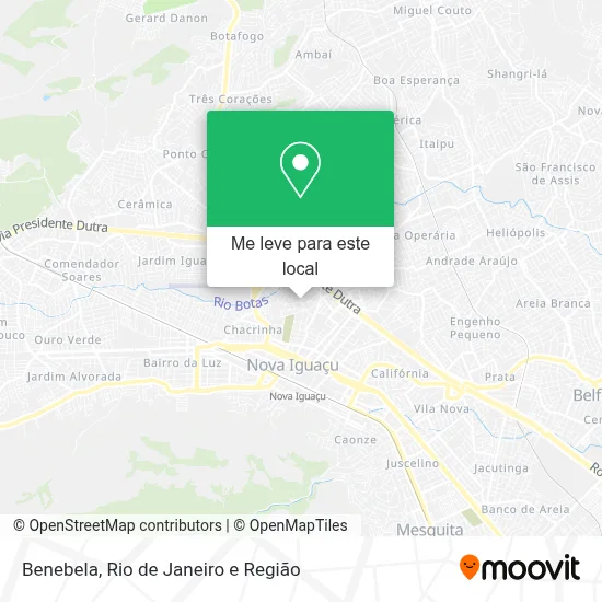 Benebela mapa