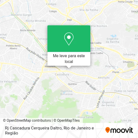Rj Cascadura Cerqueira Daltro mapa