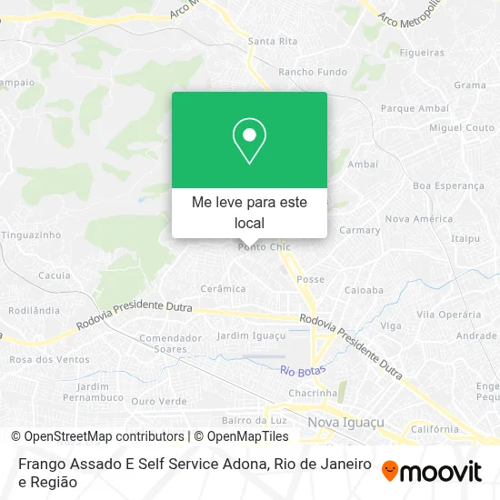 Frango Assado E Self Service Adona mapa