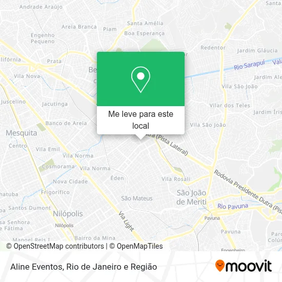 Aline Eventos mapa